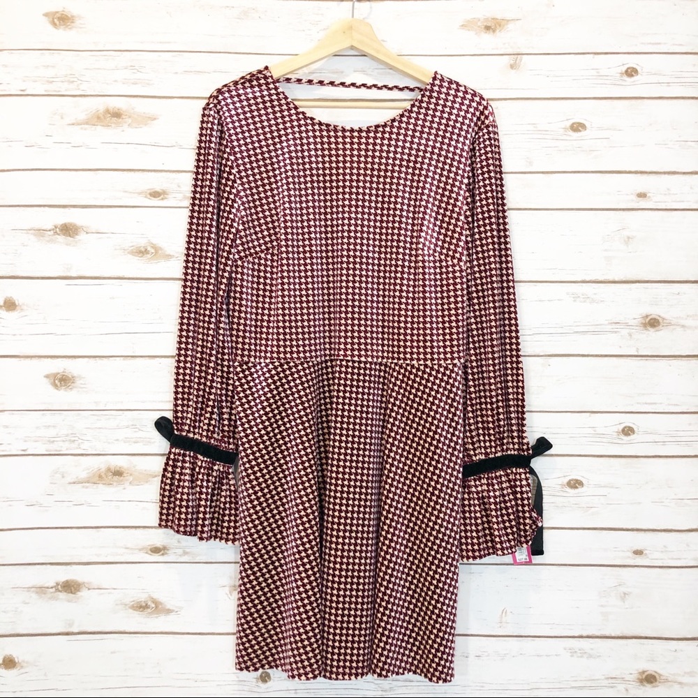 * Xhilaration • NWT Velour Houndstooth Dress